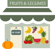 le magasin de fruits et légumes