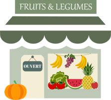 le magasin de fruits et l&eacute;gumes